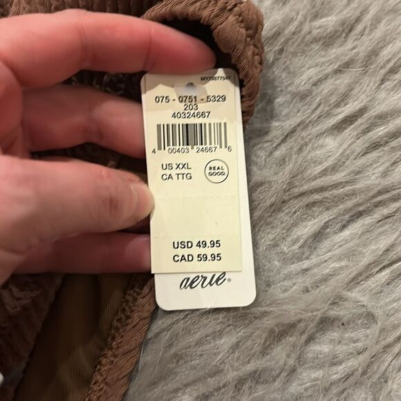 NWT aerie one piece cheekiest upf 50 brown and pink swimsuit - Picture 2 of 4